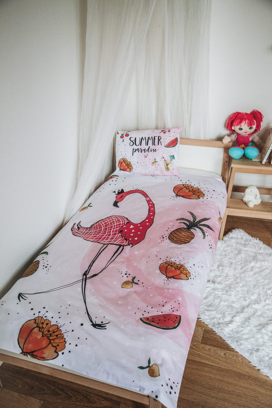 Flamingo Duvet Cover and Pillow Case - Blzandco