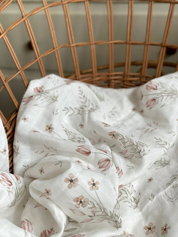 Soft Flowers Muslin Swaddle - Blzandco
