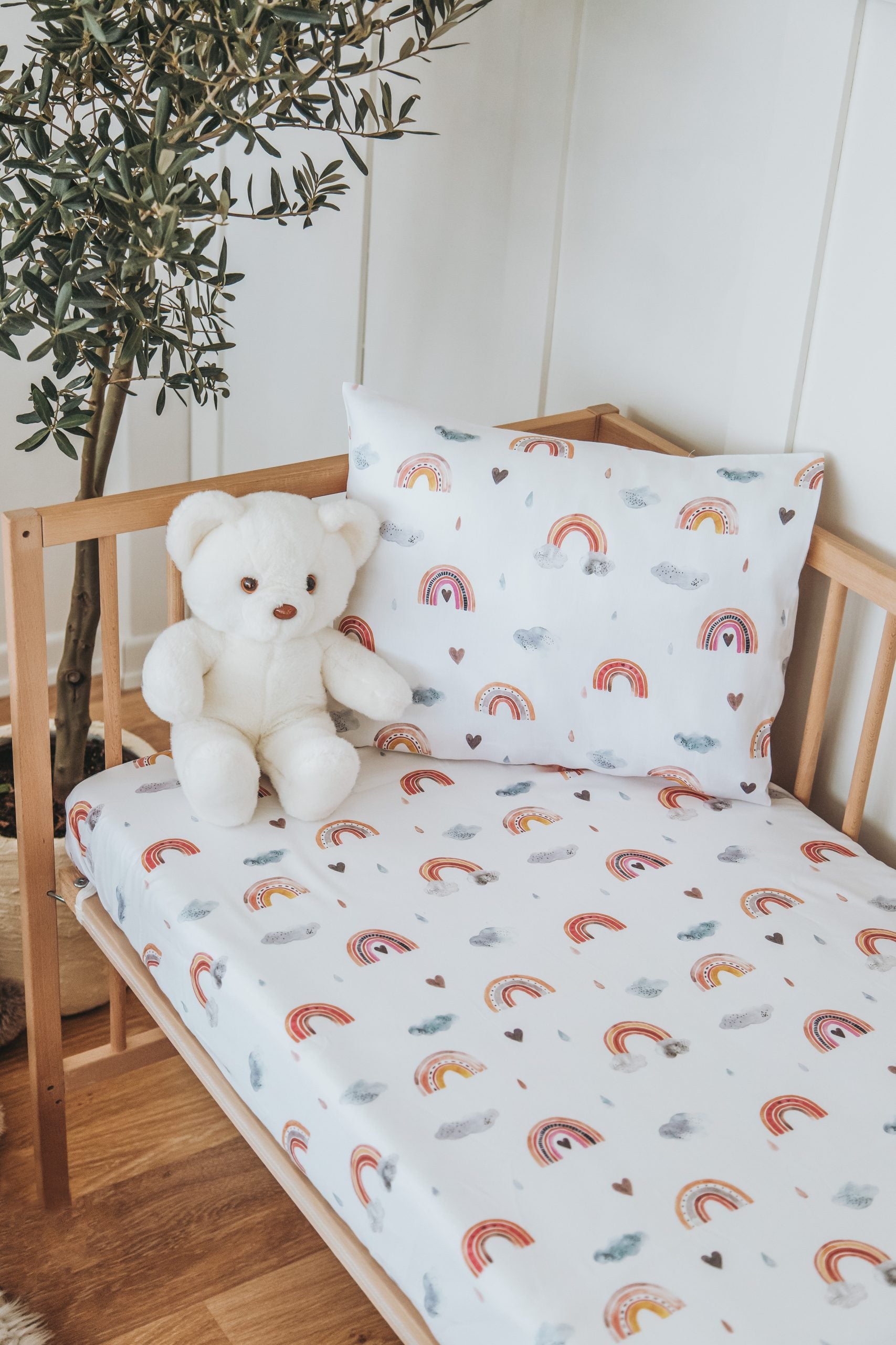 Rainbow crib bedding set best sale