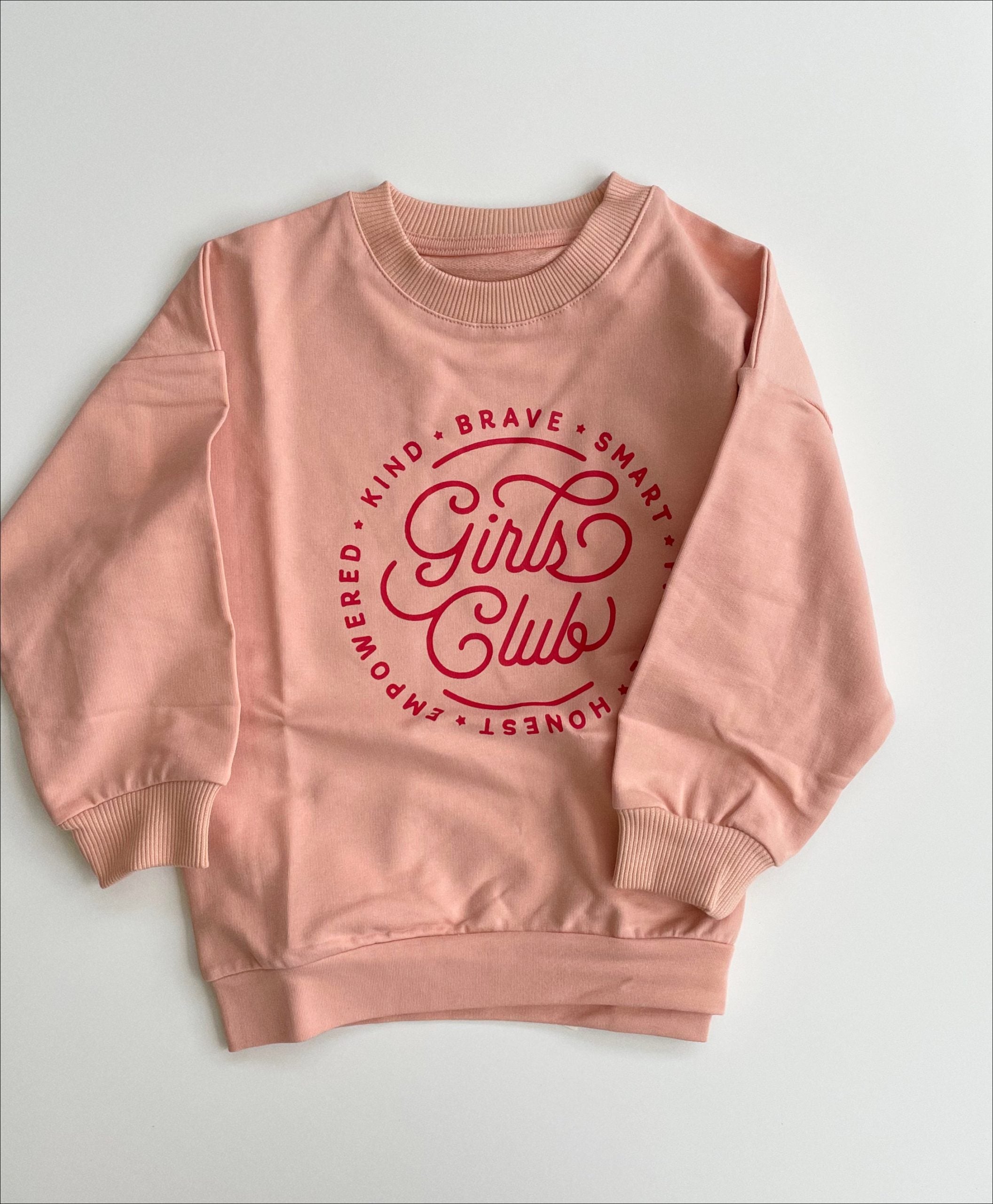 Pink ‘Girls Club’  Kids Sweat - Blzandco