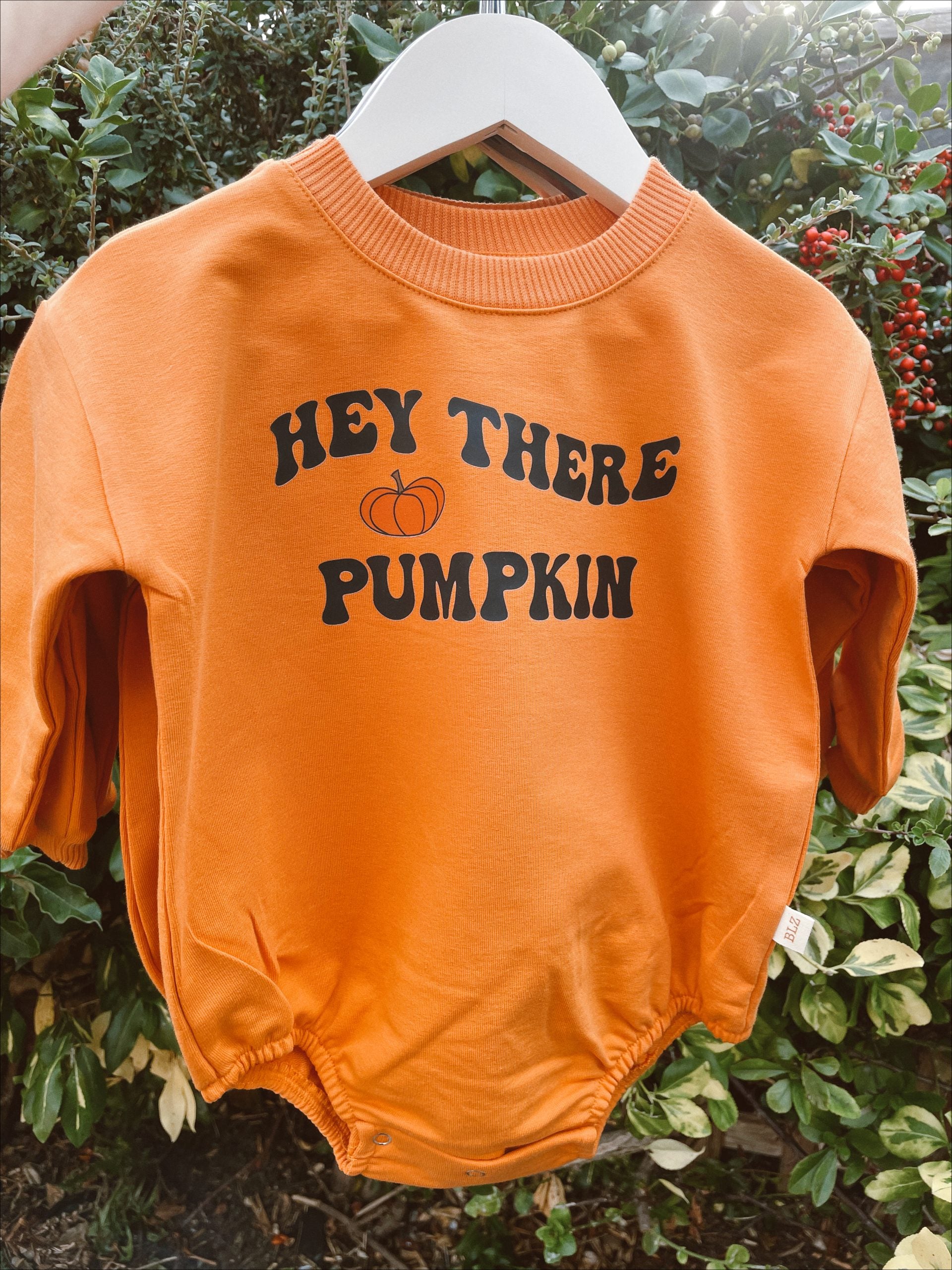 Hey There Pumpkin Printed Romper - Blzandco