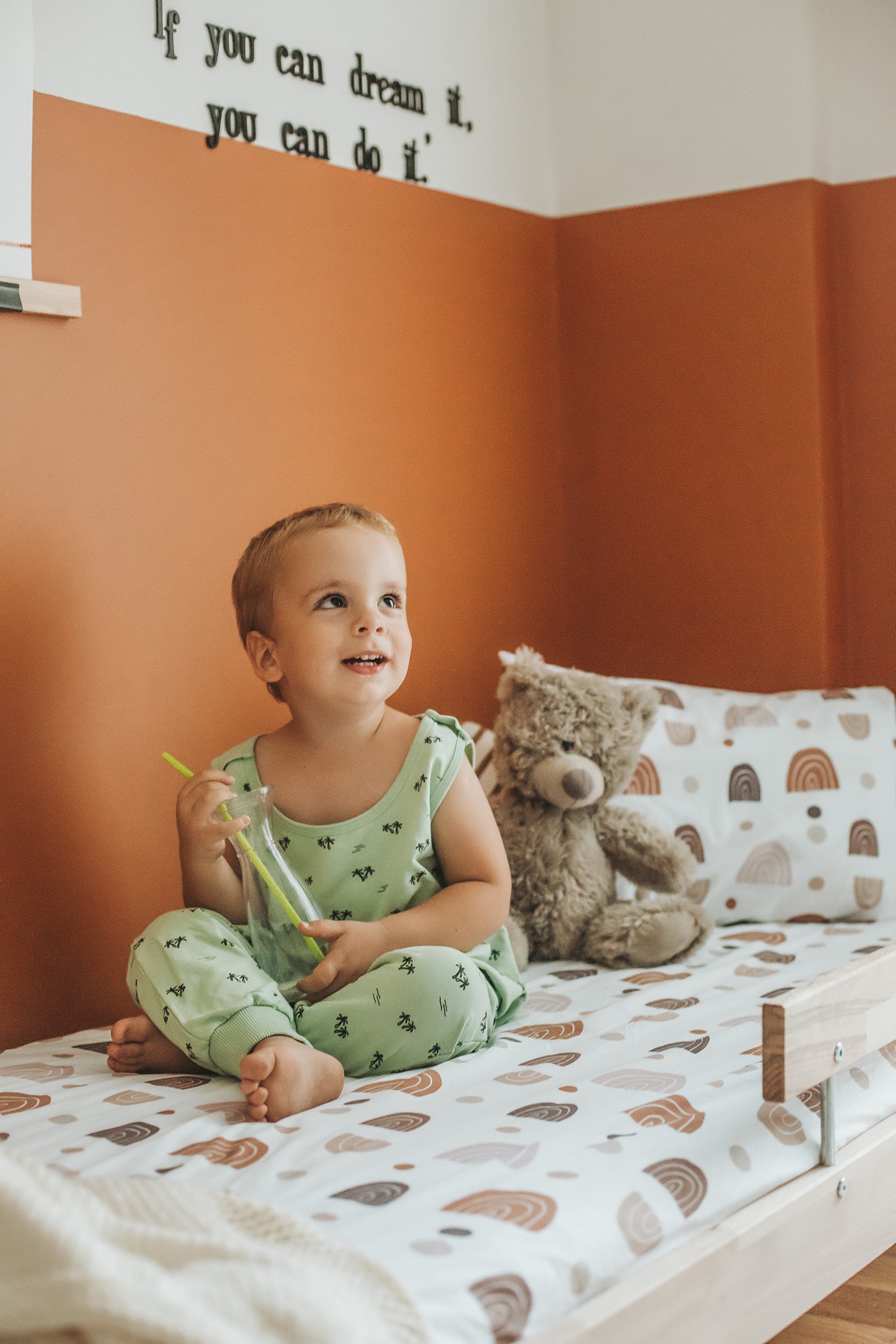 Green Palm Dungarees