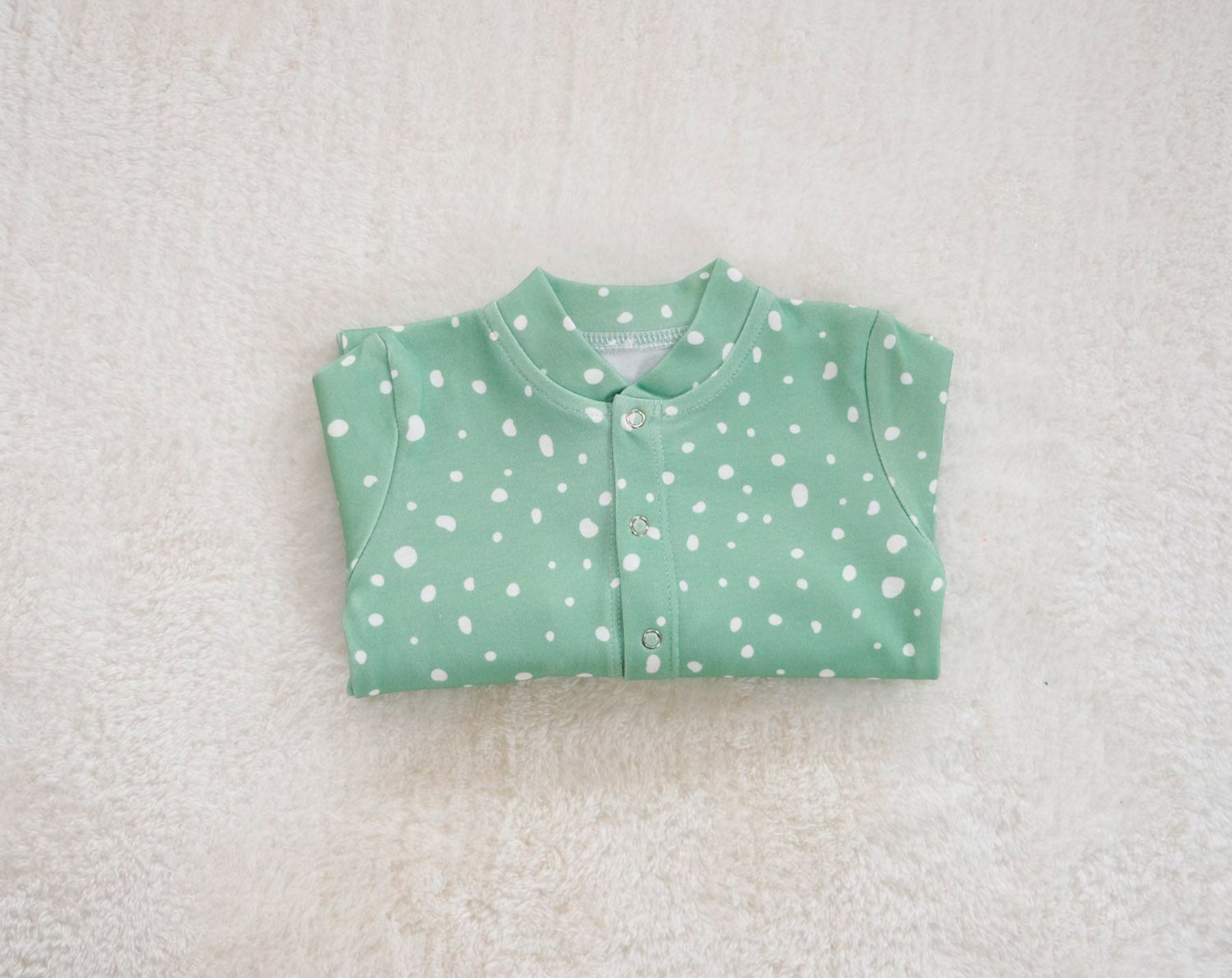 Green and White Dots Bodysuit - Blzandco