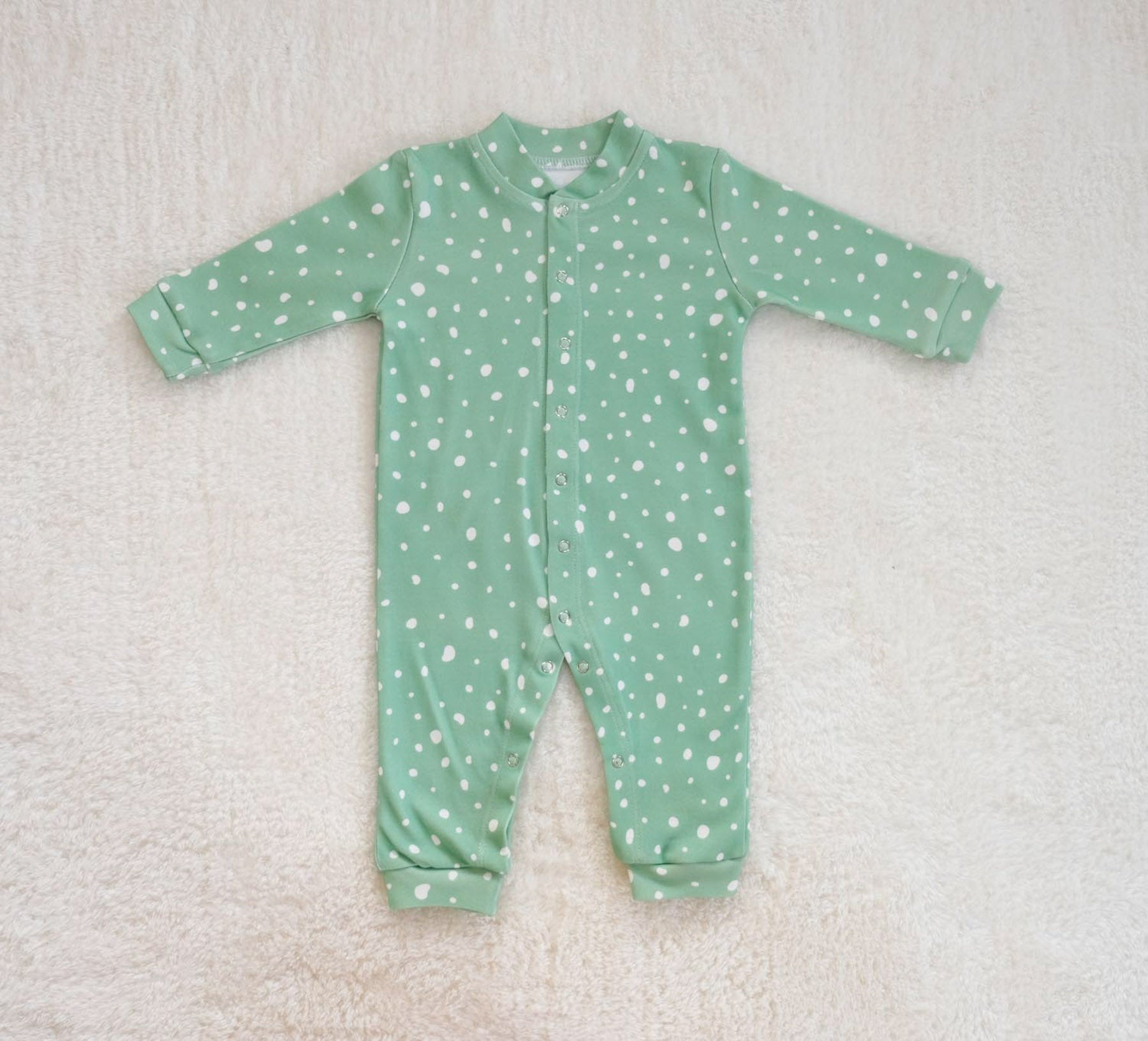 Green and White Dots Bodysuit - Blzandco