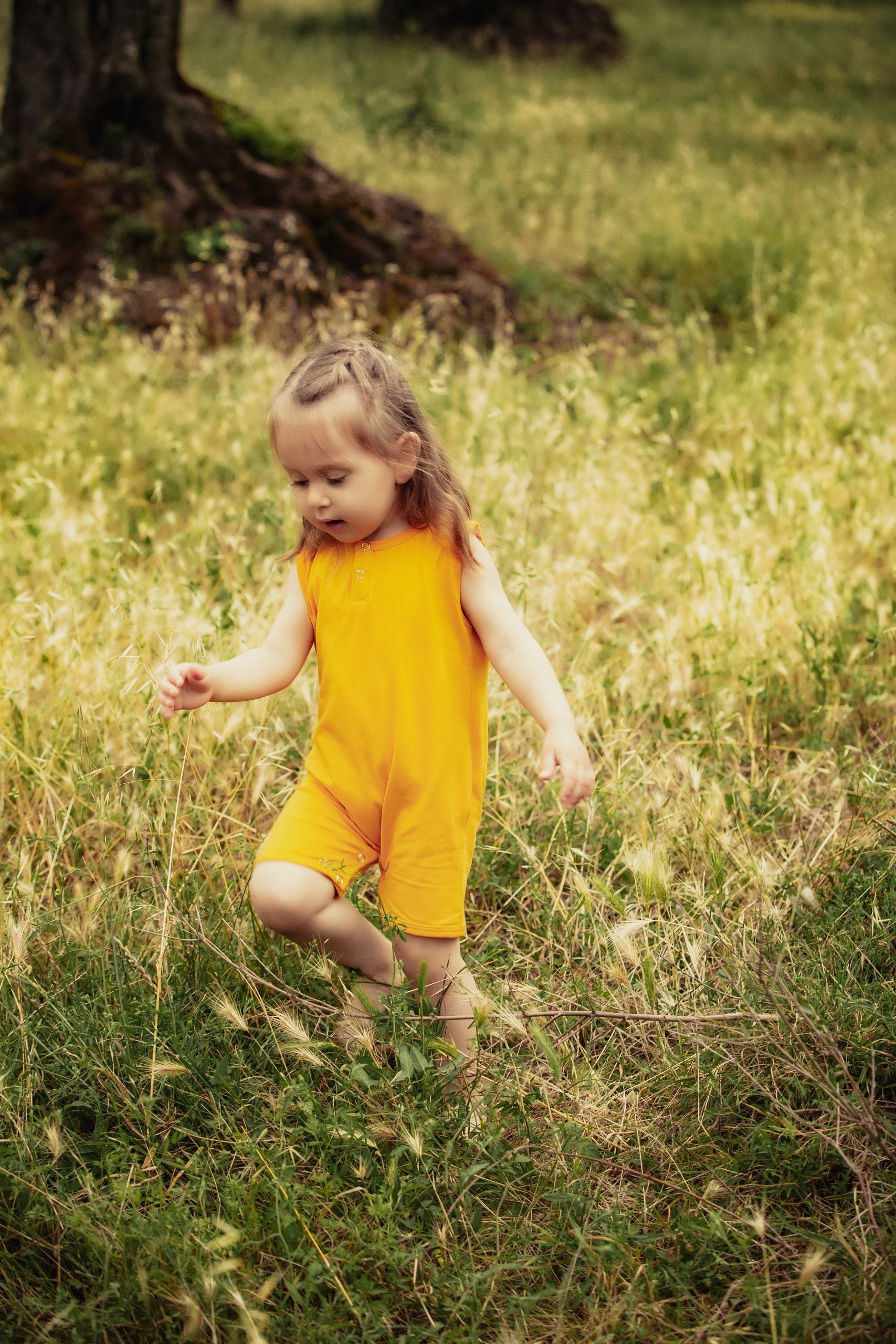 Yellow Color 2 Pieces Set Summer Short Overall - Blzandco