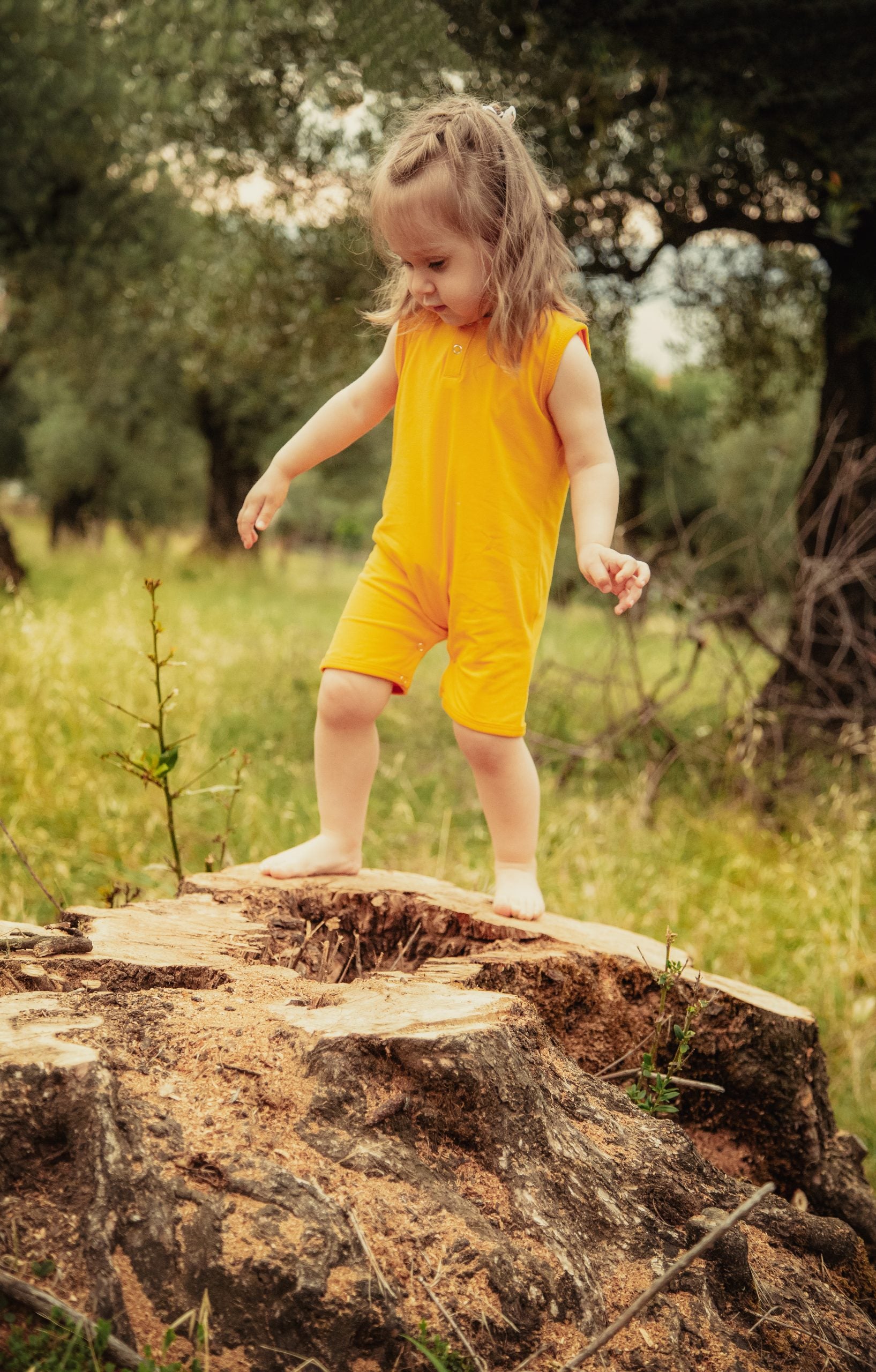 Yellow Color 2 Pieces Set Summer Short Overall - Blzandco