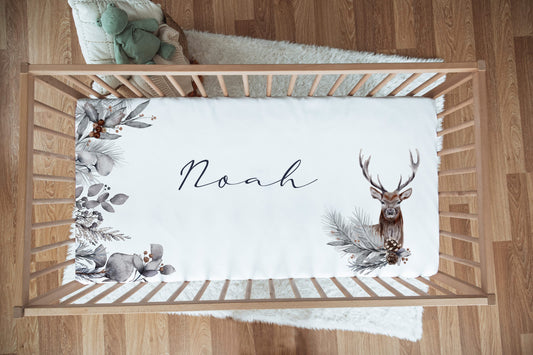 Forest Deer Cot Bed Sheet - Blzandco