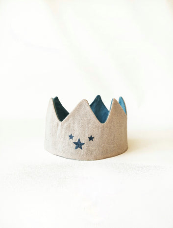 Embroidered Linen Crown