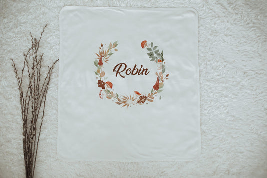 Mushroom Personalized Baby Blanket
