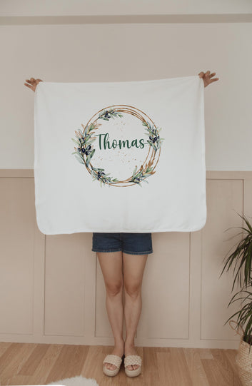 Olive Branch Personalized Baby Blanket