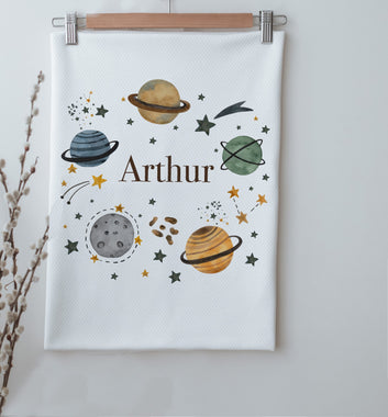 Space Personalized Baby Blanket