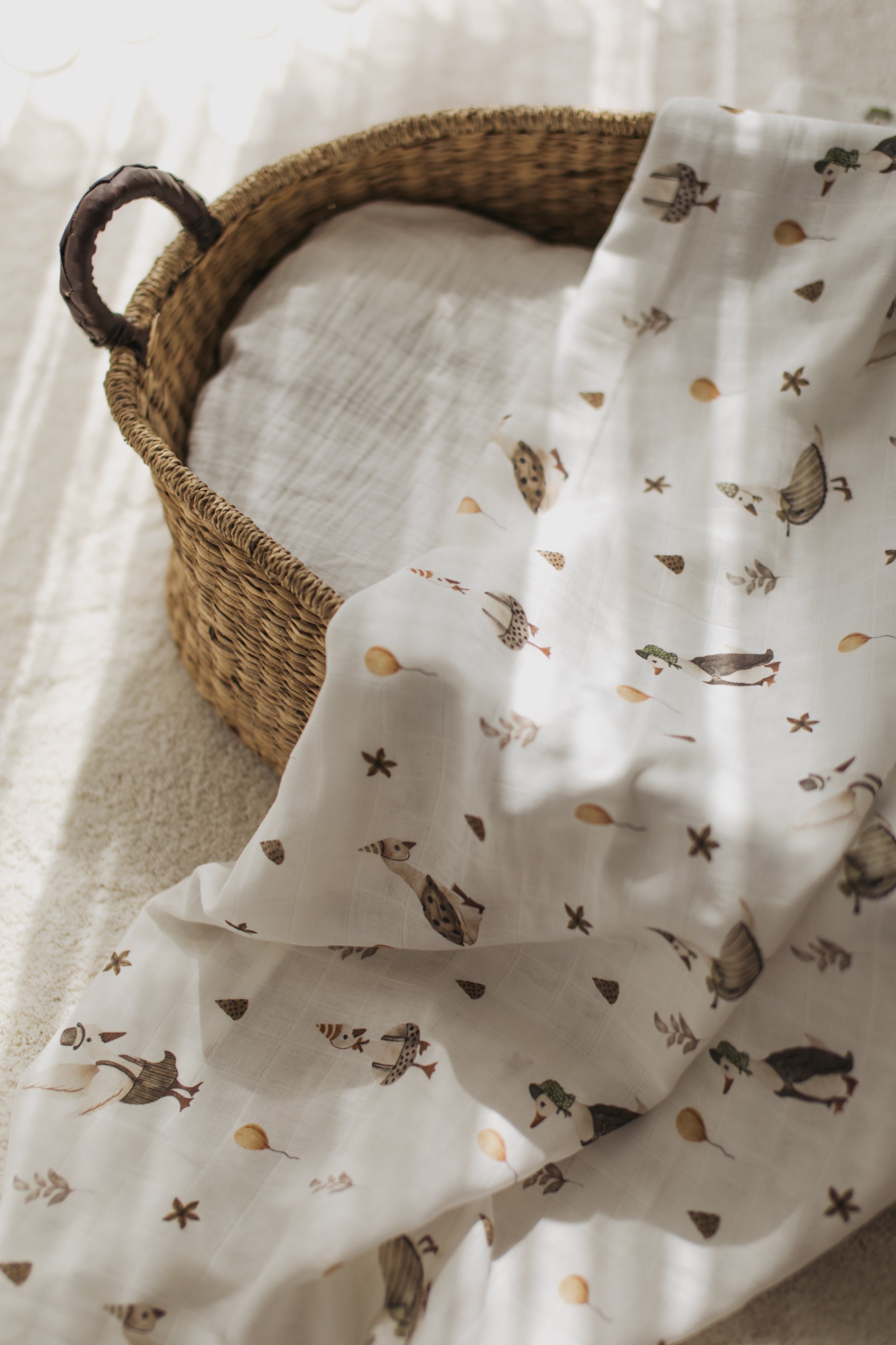 Family Ducks Muslin Swaddle