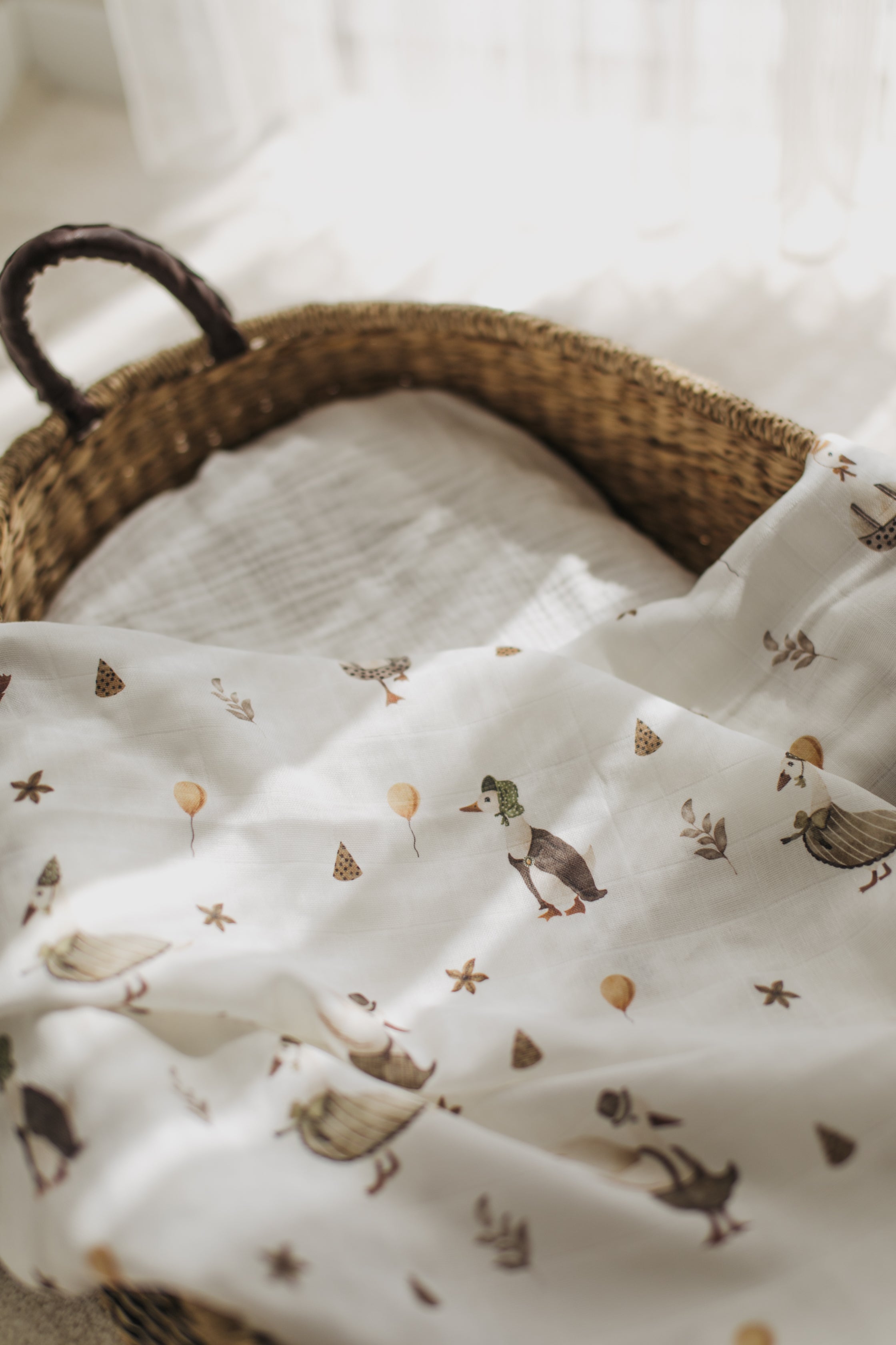 Family Ducks Muslin Swaddle