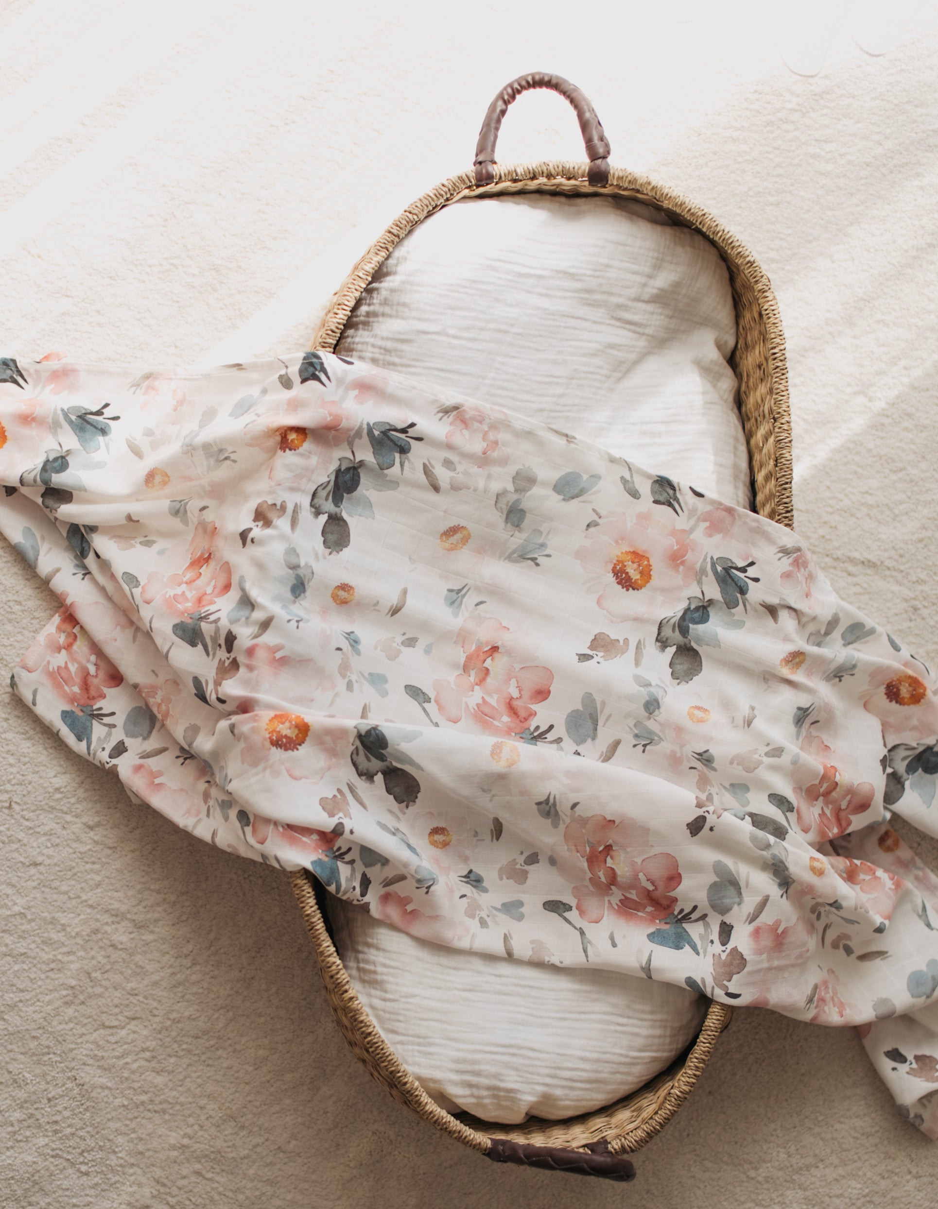 Watercolor Flower Muslin Swaddle - Blzandco